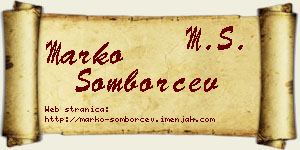 Marko Somborčev vizit kartica